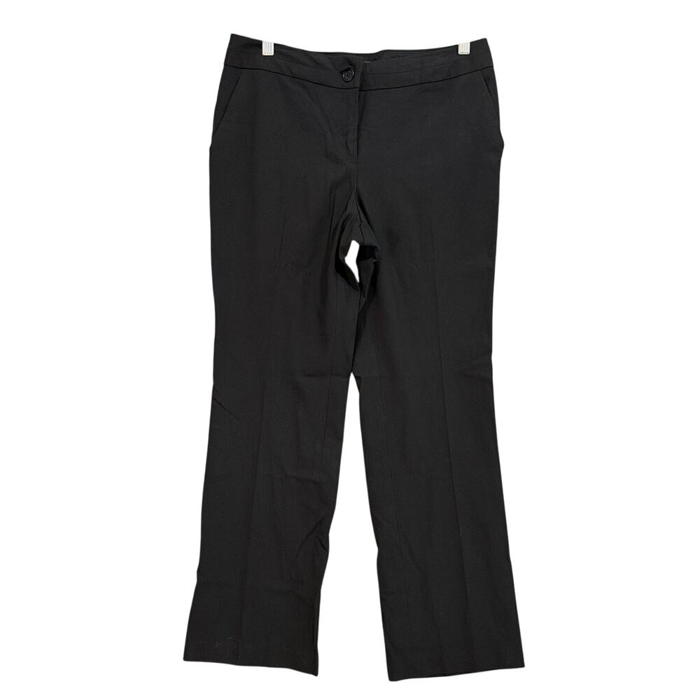 Talbots Womens Pants Black Petite Mid Rise Signature Boot Career Stretch 6P